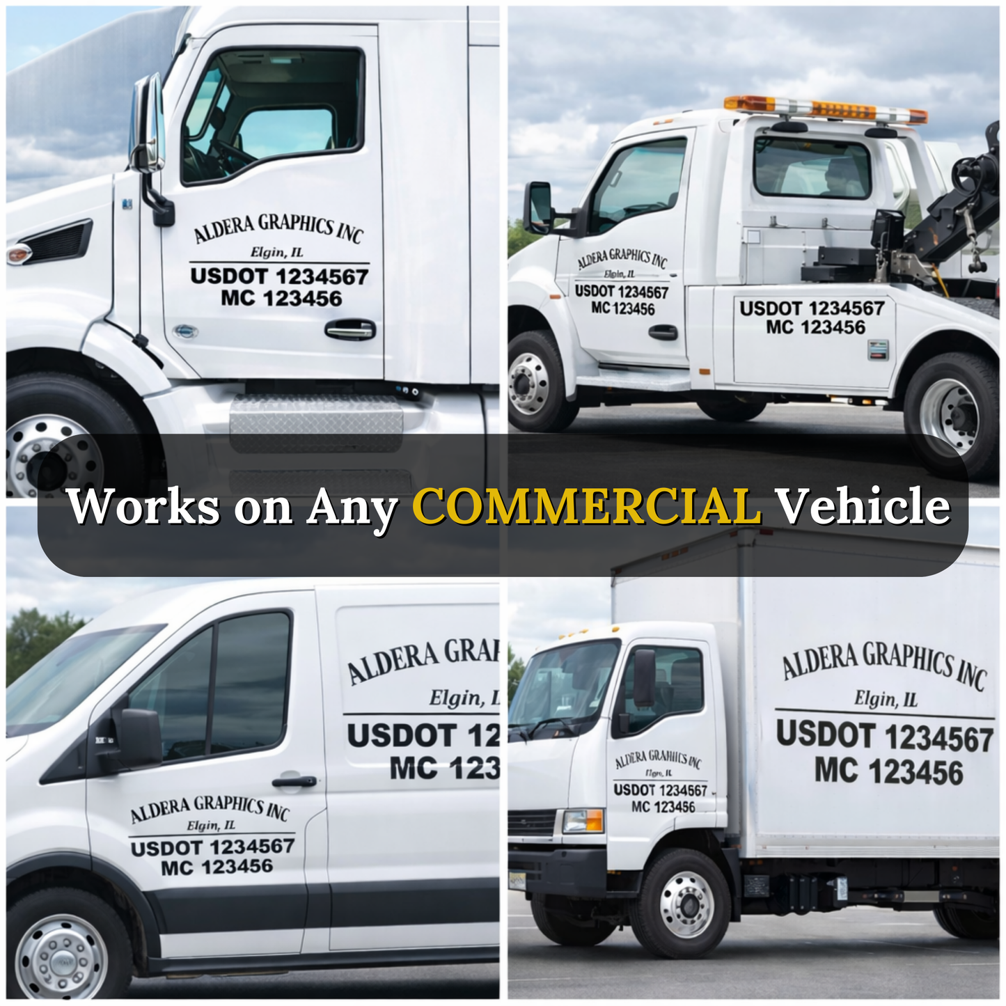 Custom Us Dot and Mc Number Trucking Decals- Tow truck Decals- Personalized Company Logos