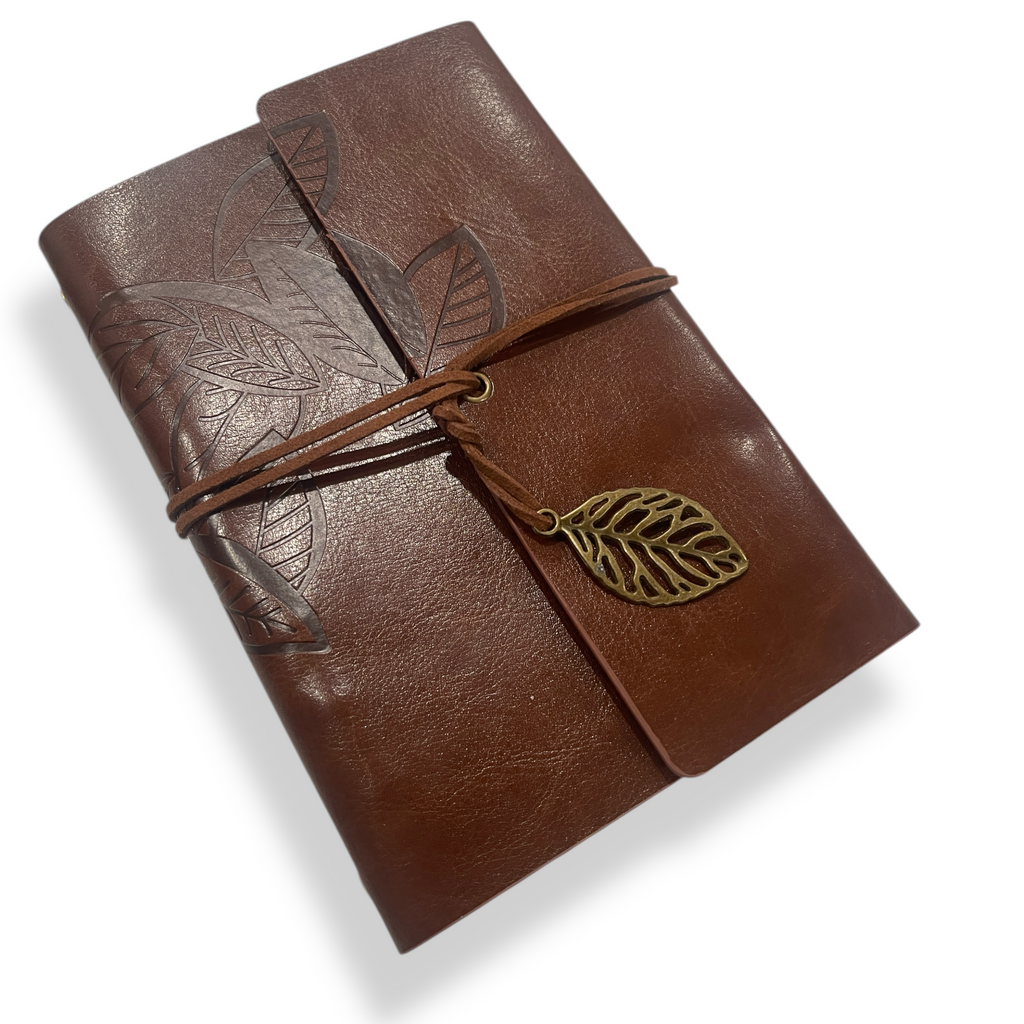 Bookish Leather Vintage-Style Journal Notebook - Espresso Leather