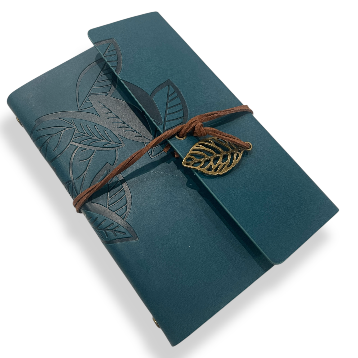 Bookish Leather Vintage-Style Journal Notebook - Ocean Breeze