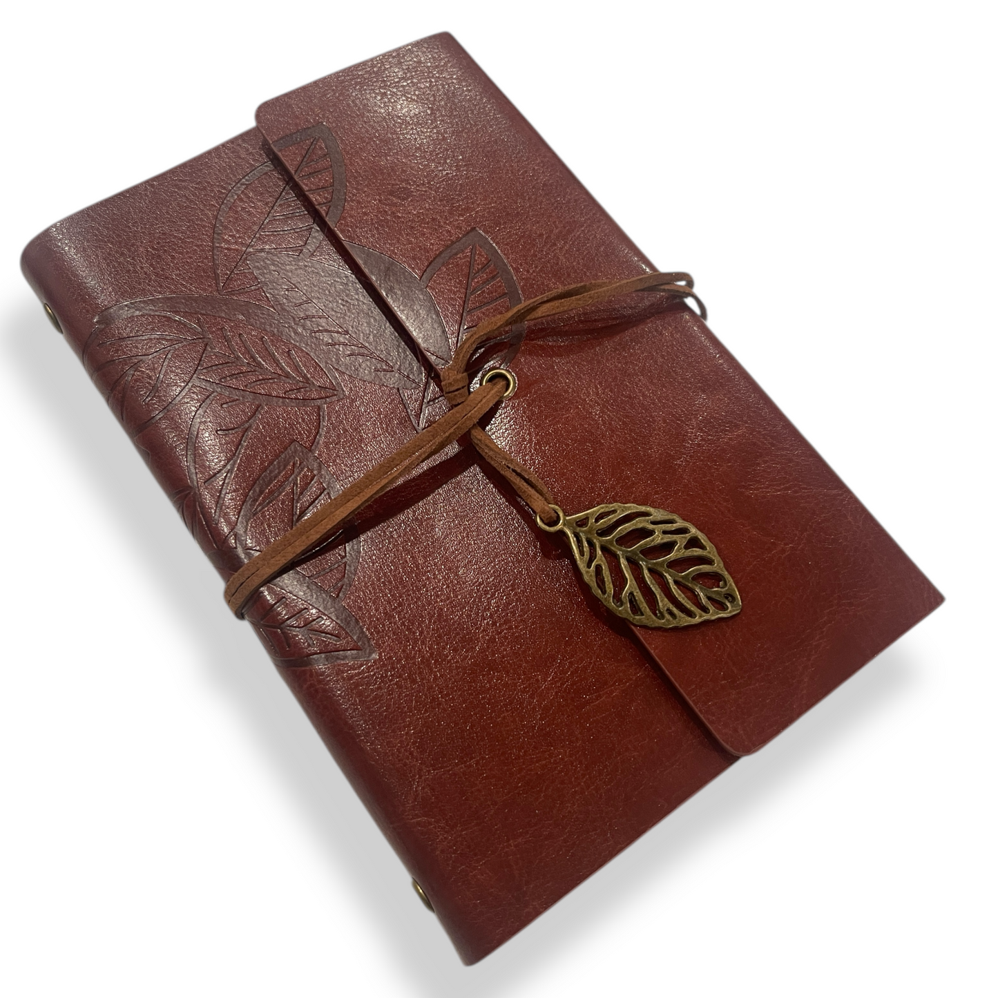 Bookish Leather Vintage-Style Journal Notebook - Vintage Oxblood