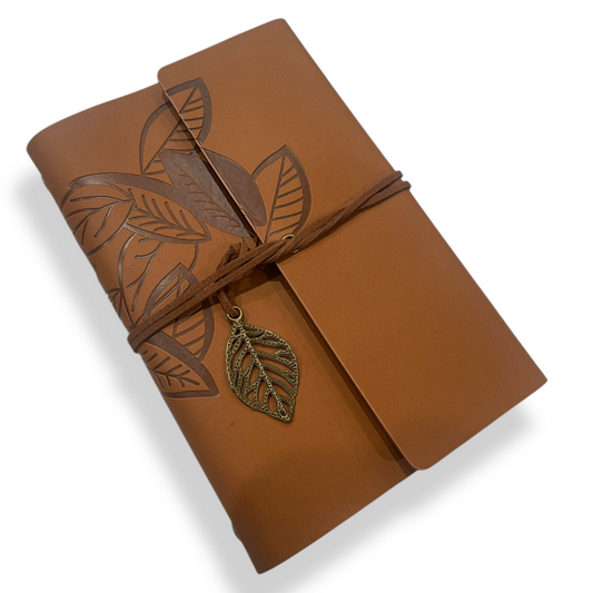 Bookish Leather Vintage-Style Journal Notebook - Vintage Camel