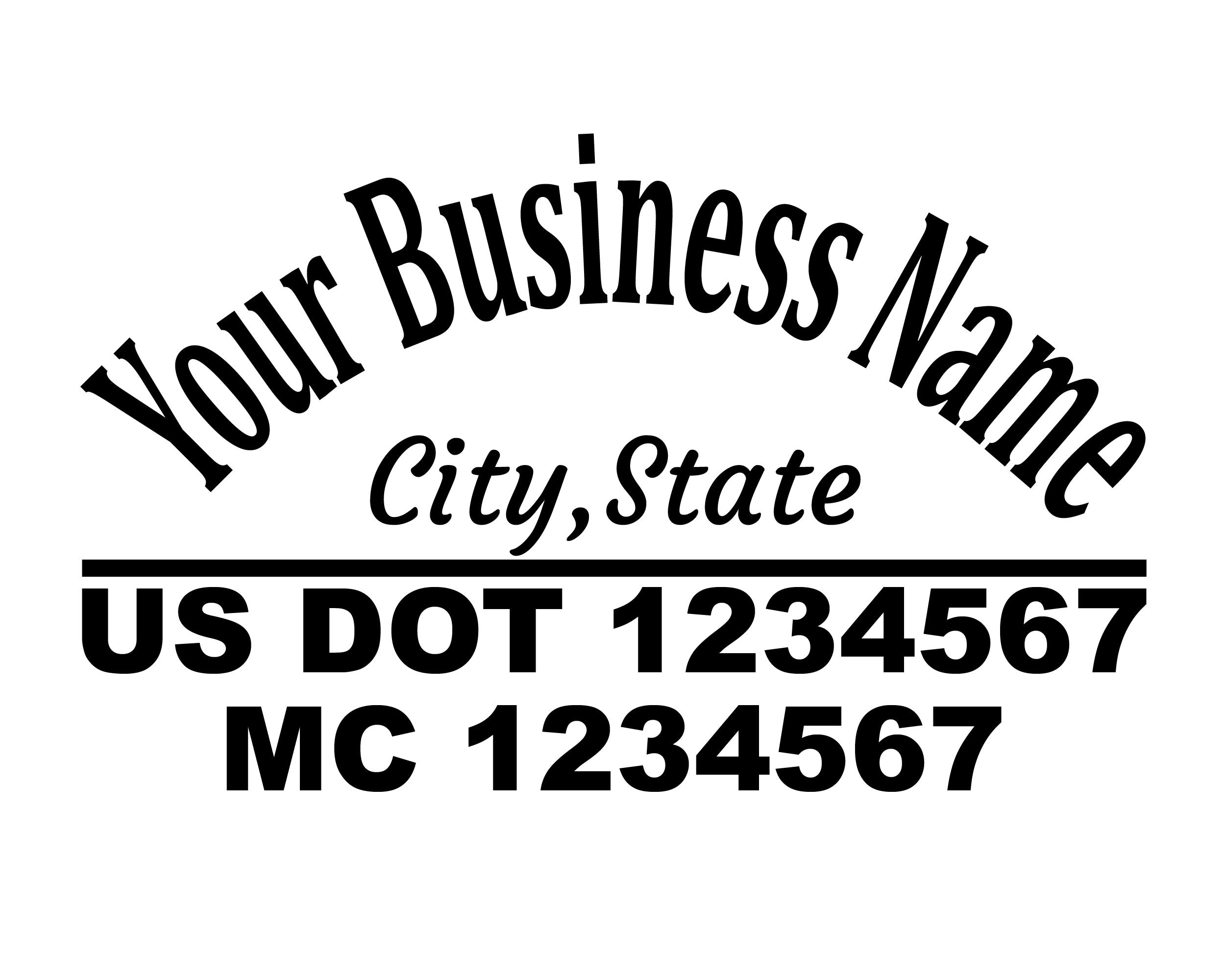 Custom Us Dot and Mc Number Trucking Decals- Tow truck Decals- Personalized Company Logos